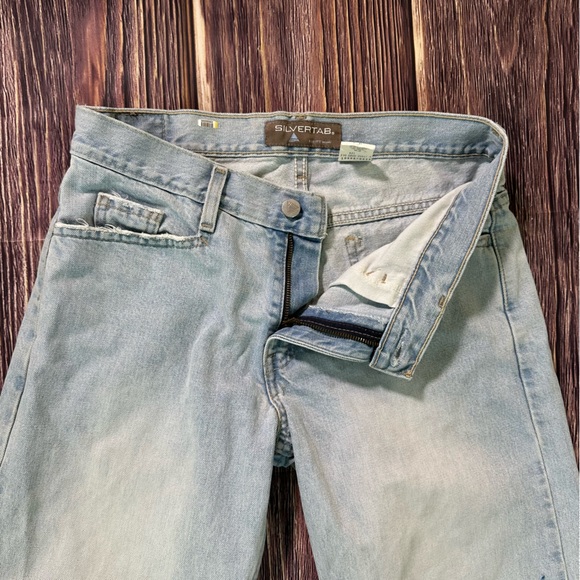 Vintage Levis Jeans Light Wash Womens Junior 7 Silvertab Straight Cotton Denim - Picture 3 of 8